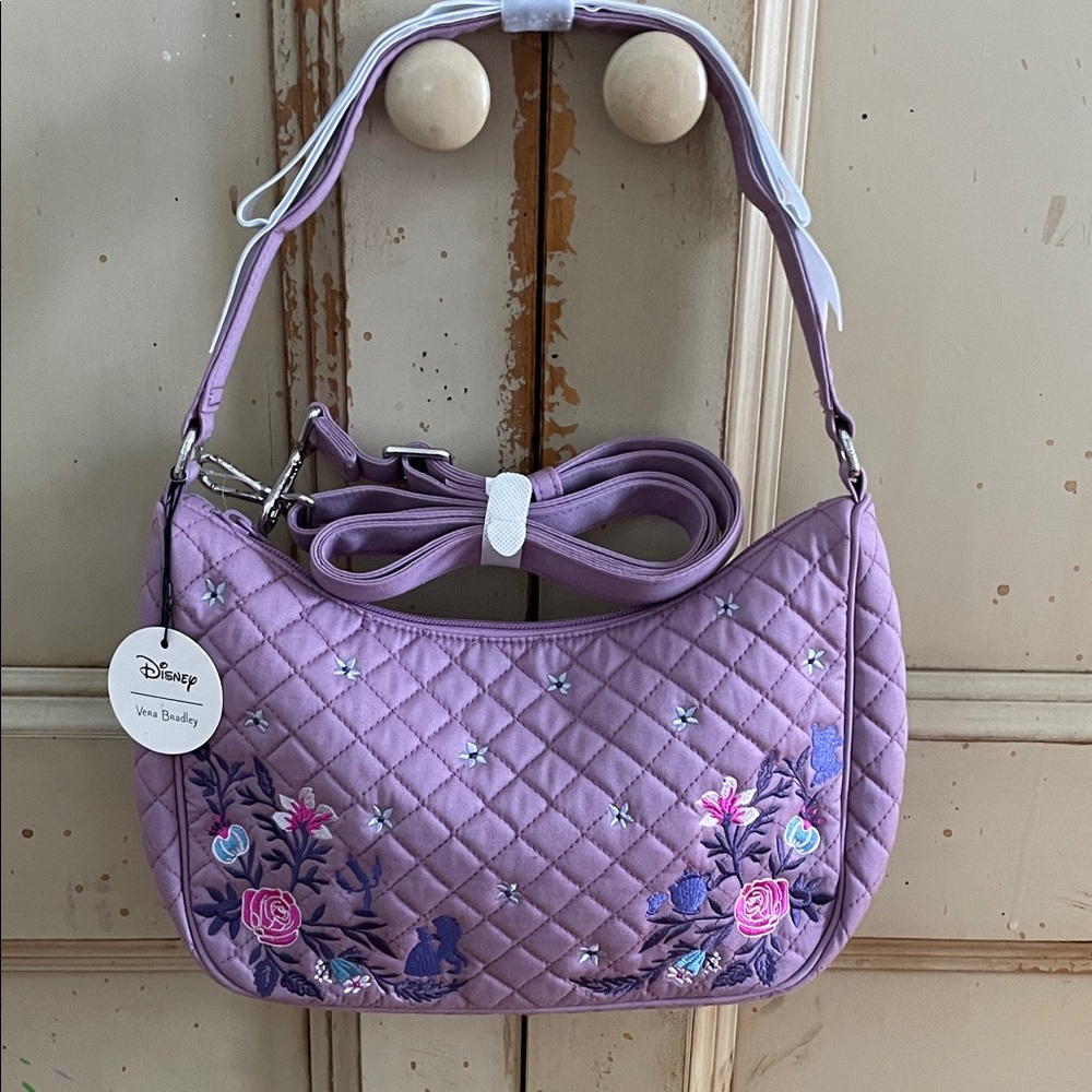 NWT Vera Bradley Literary Belle Frannie Crescent Crossbody Bag